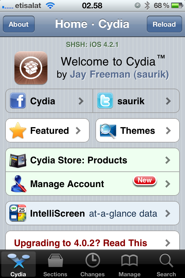 Step 1: Tap the Cydia icon on your homescreen.