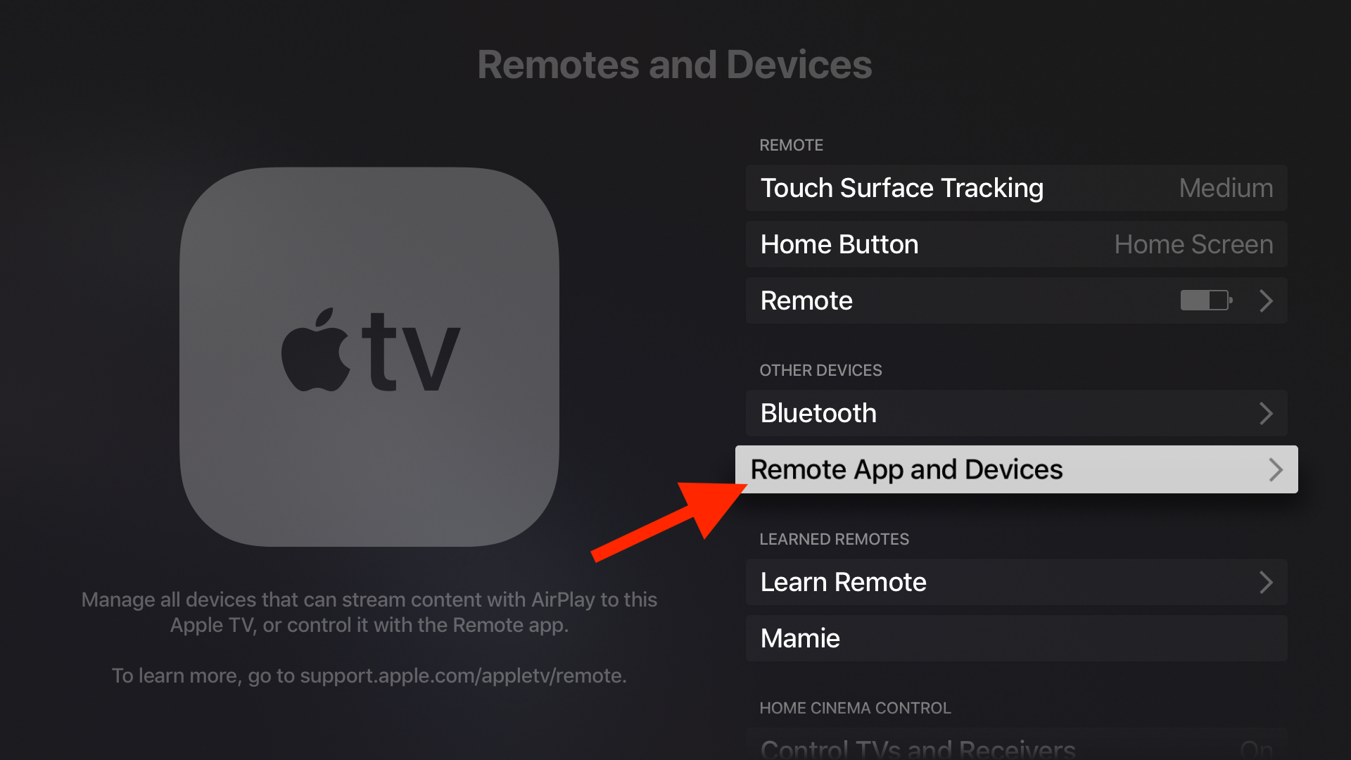 Step 3: Open "Remote App and Devices".