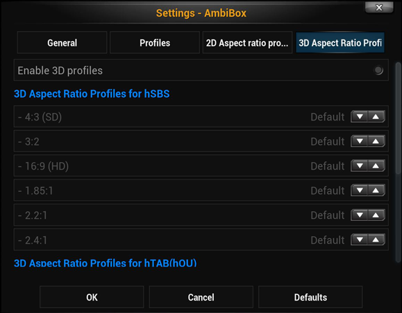 kodi 3d settings