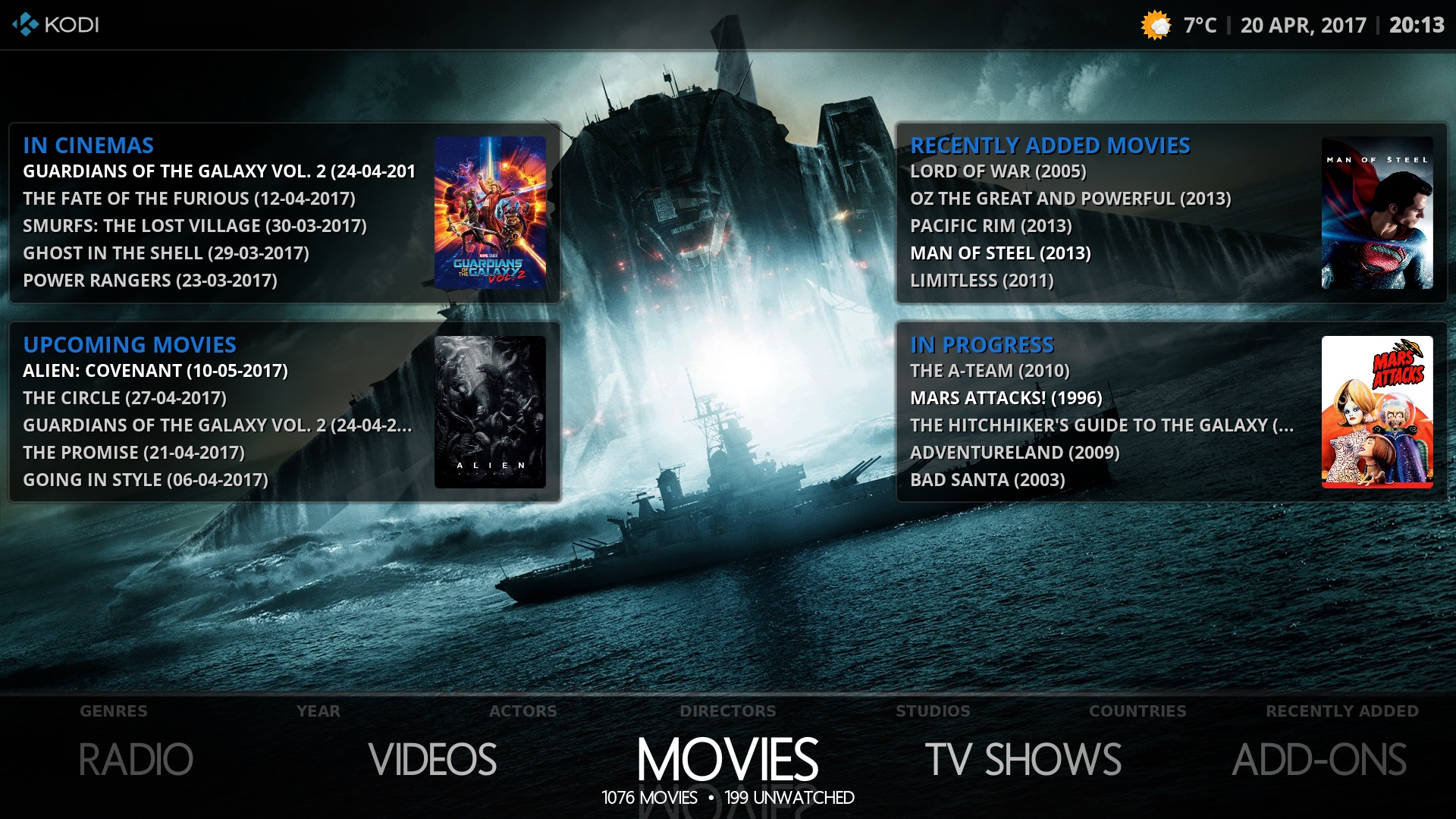 Home screen Movies with widgets