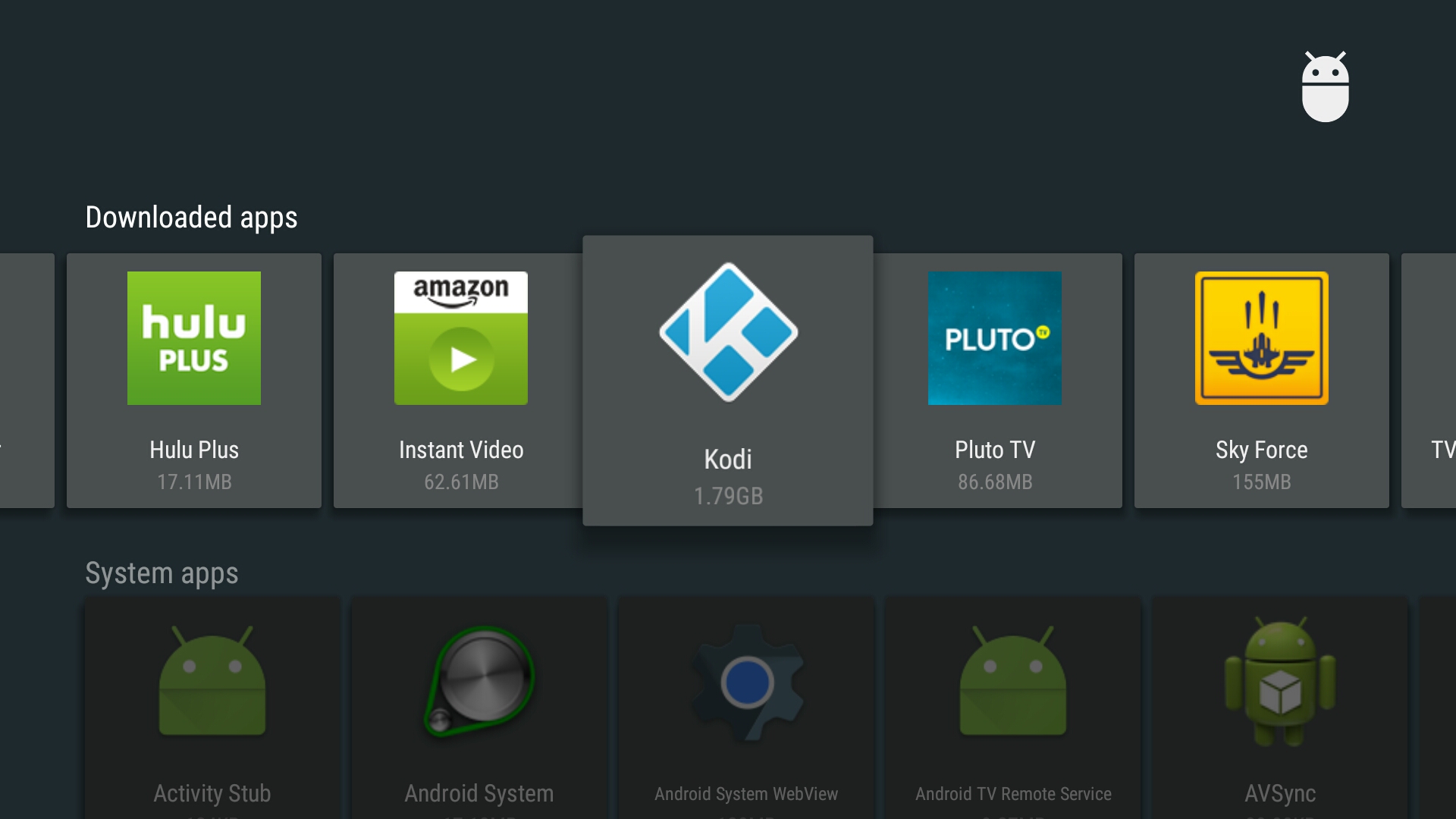 Step 2: Go to the Downloaded apps then select Kodi.