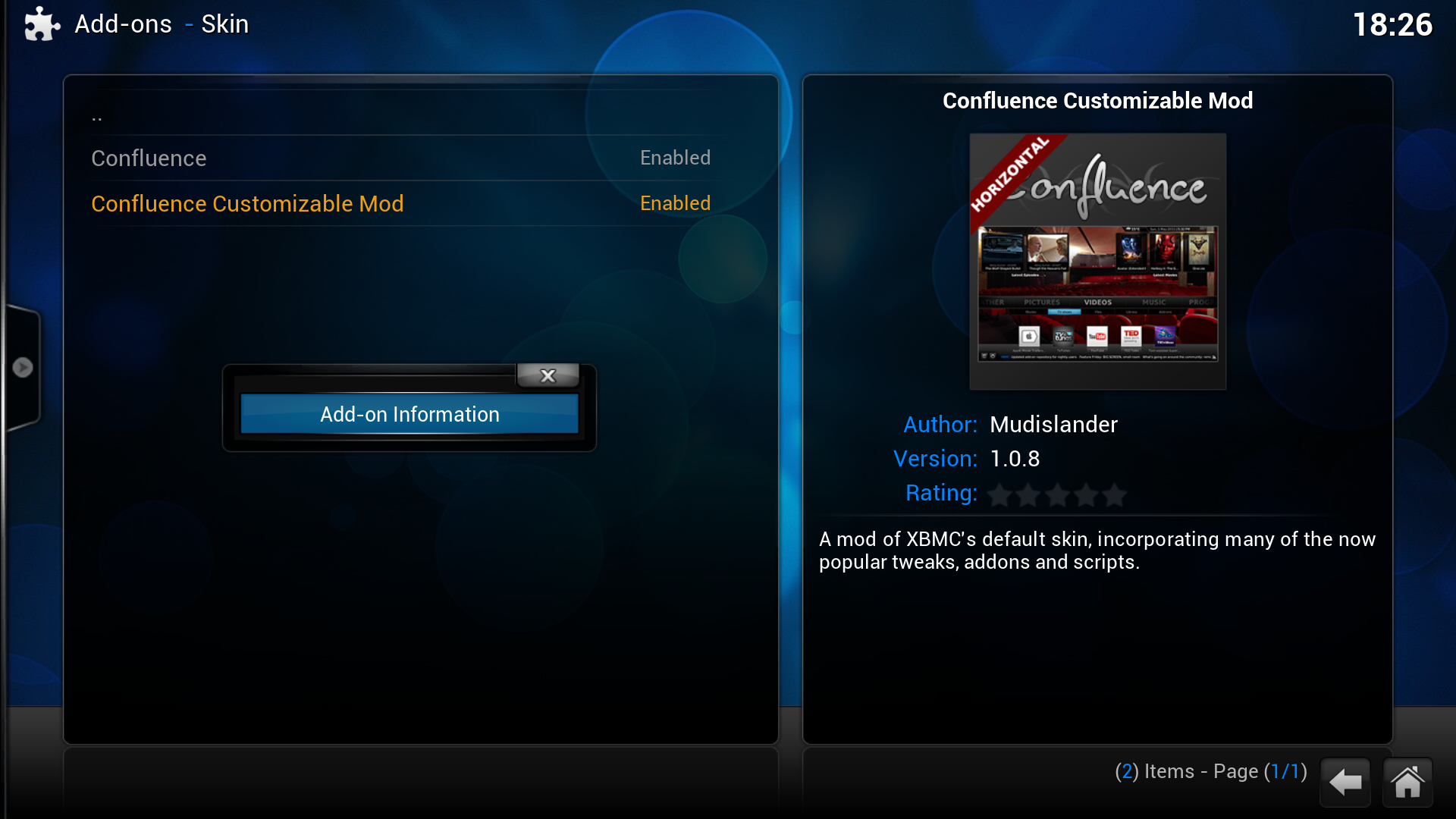 Step 2: Bring up the contextual menu and select Add-on information.