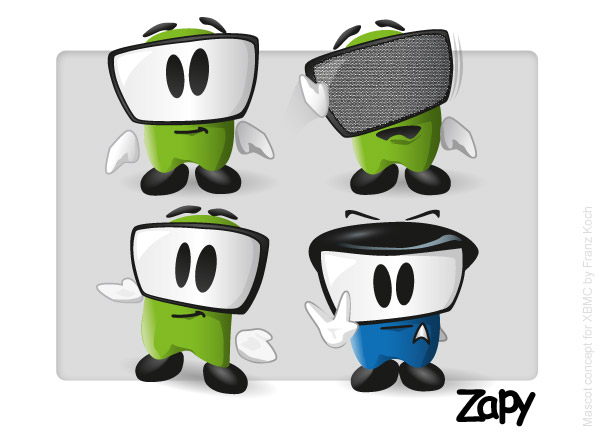 Early Zapy drawings from the mascot contest