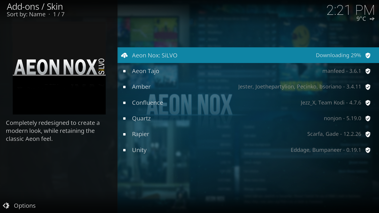 Step 6: Once you select install, Kodi will begin downloading your add-on and you will see the download progress beside the add-on's name.