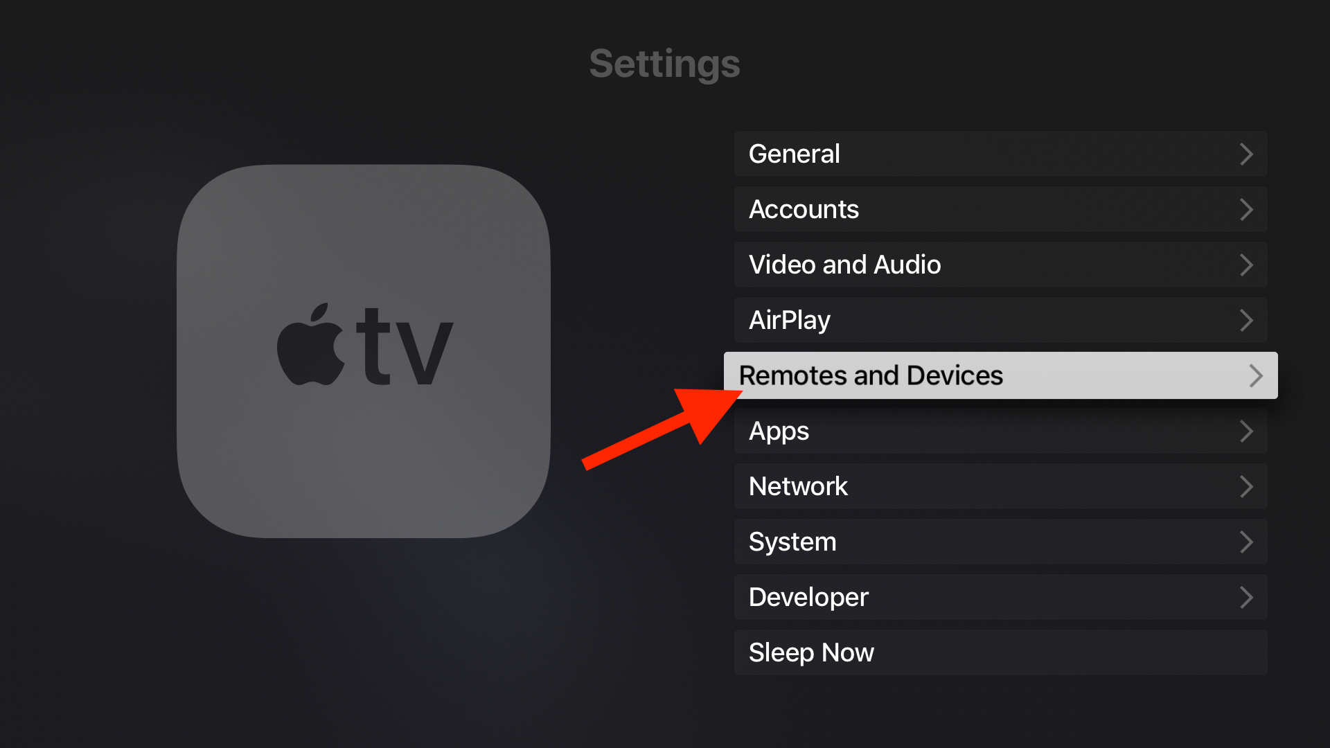 Step 2: Open "Remotes and Devices".