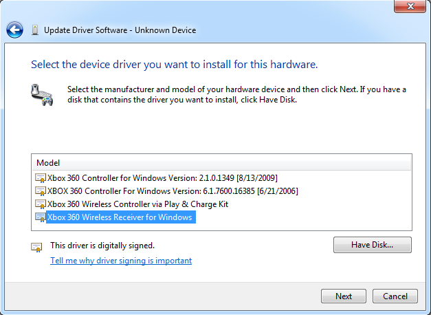 360 wireless receiver driver windows 10