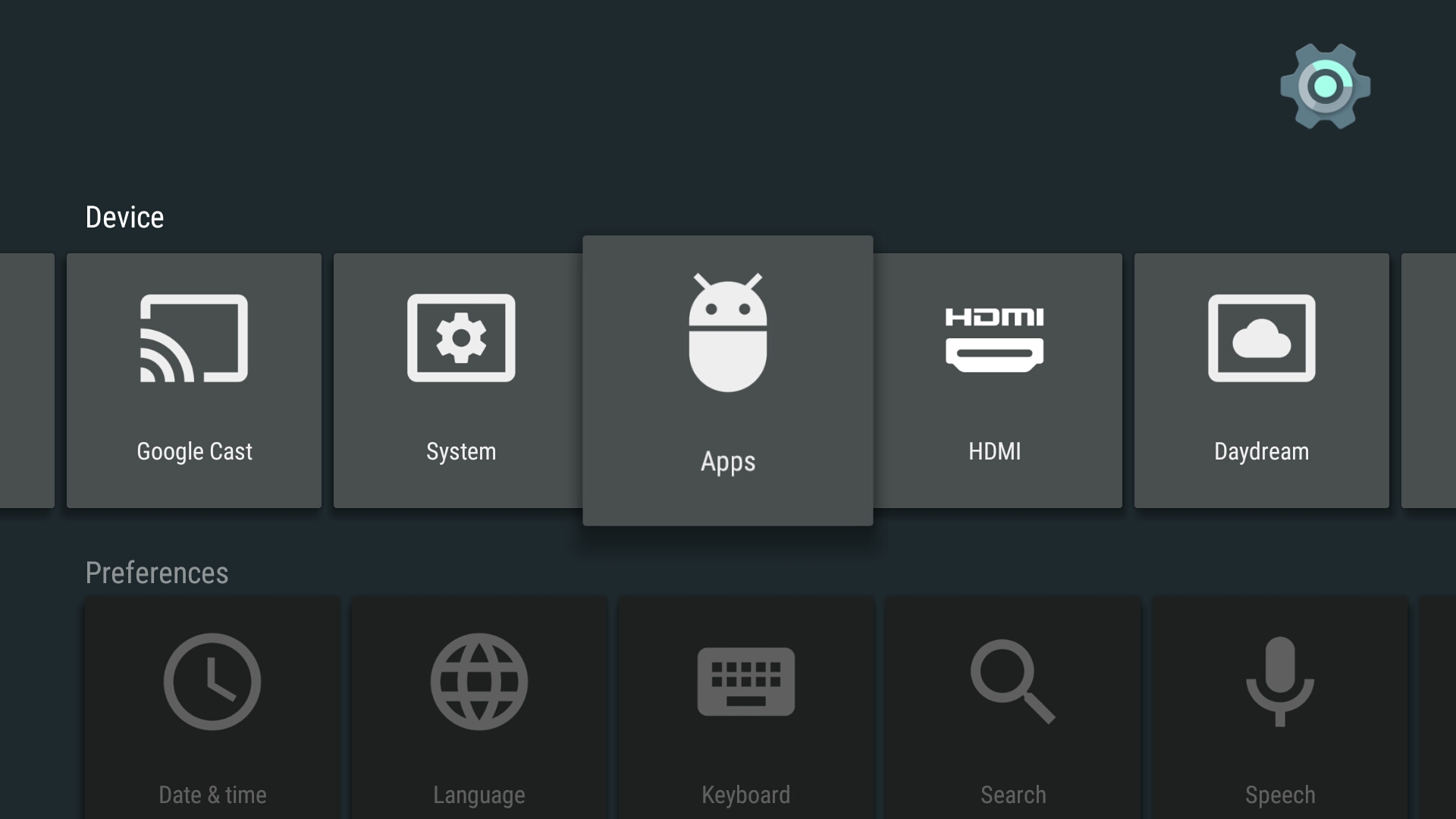 Step 1: Go into your Android TV Settings menu and then select Apps.