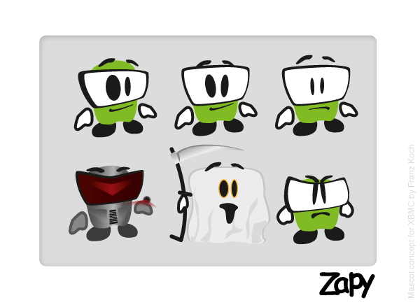Early Zappy drawings from the mascot contest