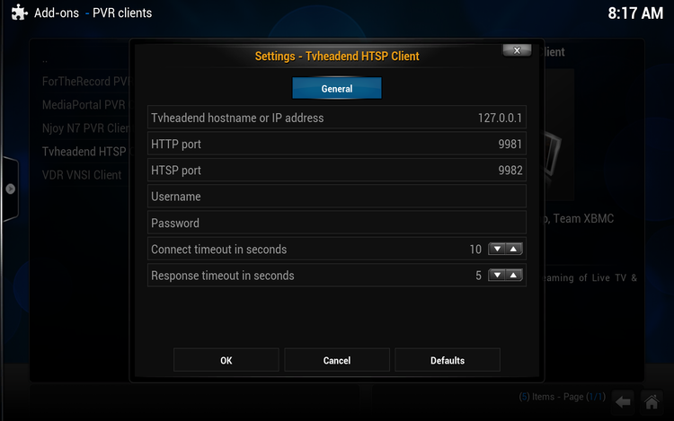 Add-on:Tvheadend HTSP Client - Official Kodi Wiki