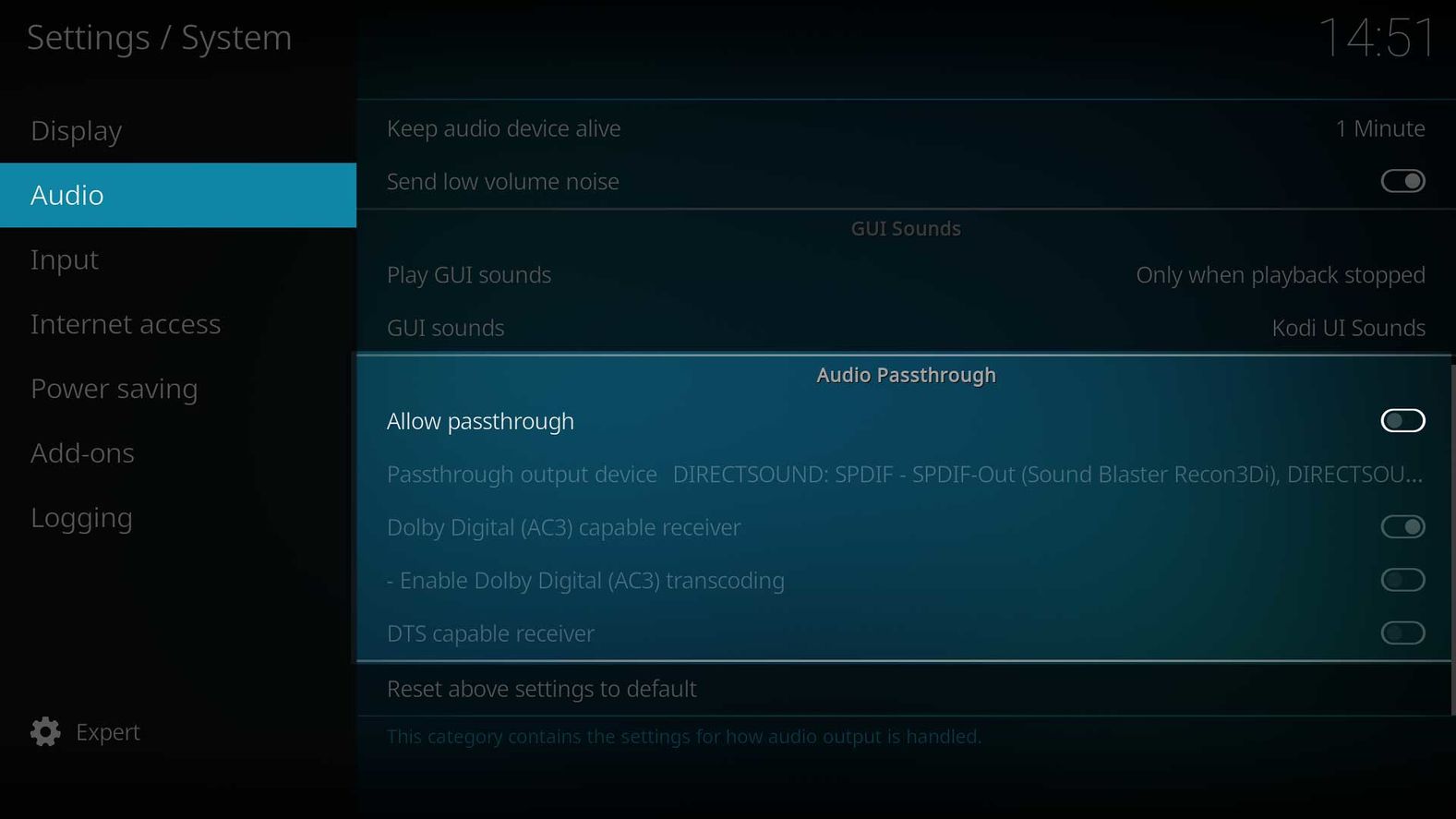 Settings/System/Audio Official Kodi Wiki